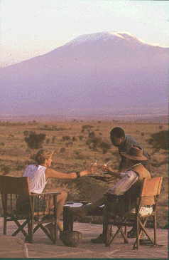 Mt. Kilimanjaro seen from Tortilis Camp